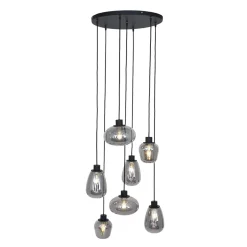 Straluma Videlamp 7L zwart met smoke glas mix> Videverlichting|Pendel Lampen