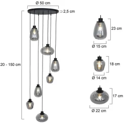 Straluma Videlamp 7L zwart met smoke glas mix></noscript> Videverlichting|Pendel Lampen