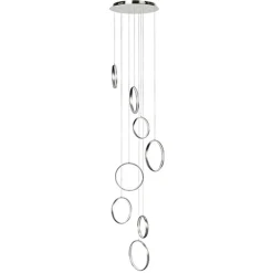 Straluma Videlamp Olympia nikkel 8 ringen> Hanglampen|Videverlichting
