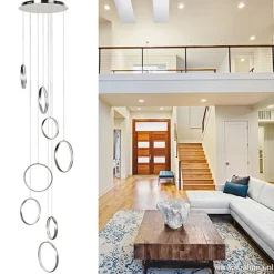 Straluma Videlamp Olympia nikkel 8 ringen></noscript> Hanglampen|Videverlichting