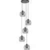 Straluma Videlamp zwart 5-lichts smoke glas> Videverlichting|Pendel Lampen