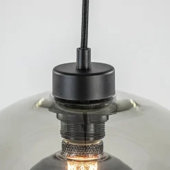 Straluma Videlamp zwart 5-lichts smoke glas></noscript> Videverlichting|Pendel Lampen