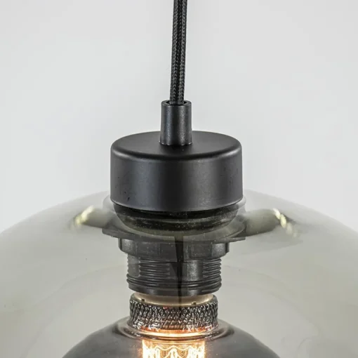 Straluma Videlamp zwart 5-lichts smoke glas> Videverlichting|Pendel Lampen