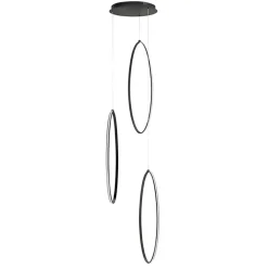 Straluma Videlamp zwart 3x elips groot> Hanglampen|Videverlichting