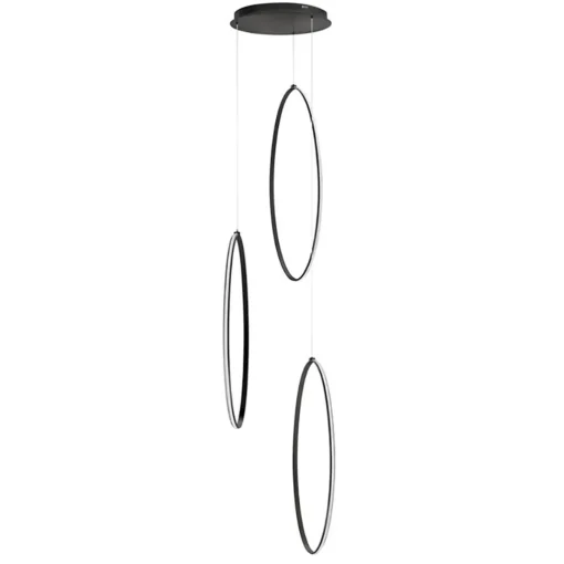 Straluma Videlamp zwart 3x elips groot> Hanglampen|Videverlichting