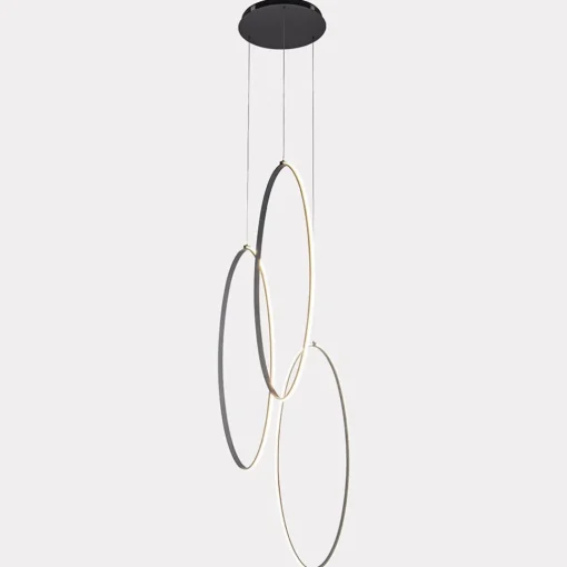 Straluma Videlamp zwart 3x elips groot> Hanglampen|Videverlichting