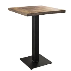Straluma Vierkante bartafel mangohout 80x80 cm met zwarte poot> Bartafels