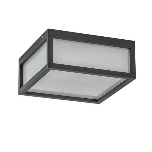 Straluma Vierkante buitenlamp dark grey plafond/wand> Plafondlampen|Wandlampen