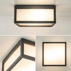 Straluma Vierkante buitenlamp dark grey plafond/wand></noscript> Plafondlampen|Wandlampen