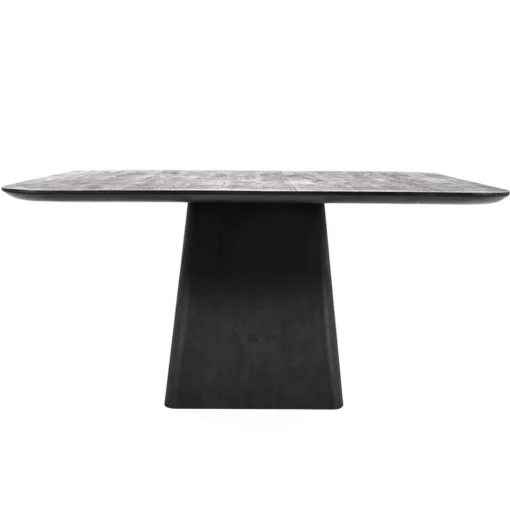Straluma Vierkante eettafel zwart mango hout 150x150 cm> Eettafels