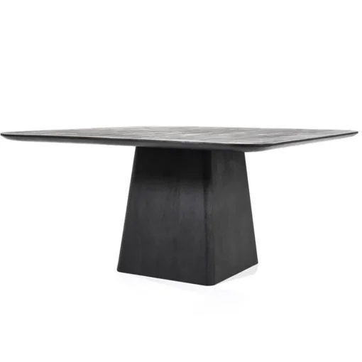Straluma Vierkante eettafel zwart mango hout 150x150 cm> Eettafels