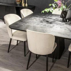 Straluma Vierkante eettafel zwart mango hout 150x150 cm></noscript> Eettafels