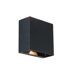Straluma Vierkante LED buitenlamp wand zwart up+down> Buitenlampen