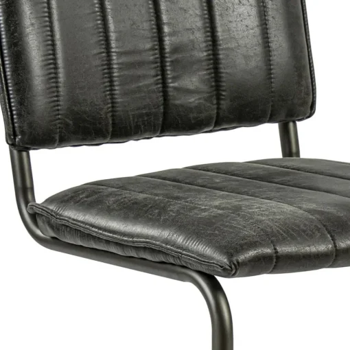 Straluma Vintage eetkamerstoel dark grey met gunmetal frame> Eetkamerstoelen