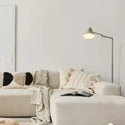 Straluma Vintage vloerlamp verstelbaar zandkleurig><noscript><img width=