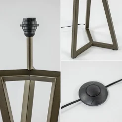 Straluma Vloerlamp Atrani platinum excl. kap></noscript> Vloerlampen|Lampenvoeten