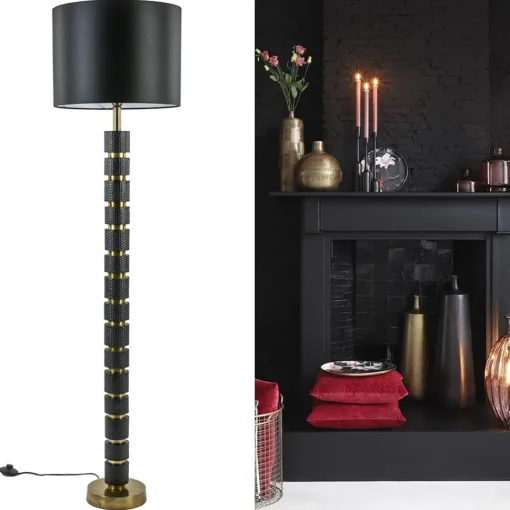 Straluma Vloerlamp Azoyu zwart/brons exclusief kap> Vloerlampen|Lampenvoeten
