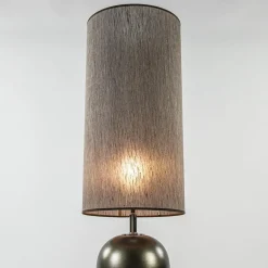 Straluma Vloerlamp bruin met cilinder kap bruin></noscript> Vloerlampen|Schemerlampen