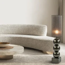 Straluma Vloerlamp bruin met cilinder kap bruin></noscript> Vloerlampen|Schemerlampen