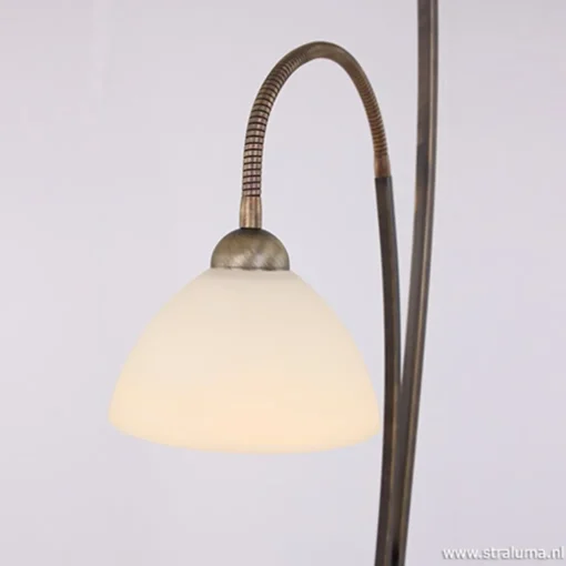 Straluma Vloerlamp Capri brons/Glas> Leeslampen|Uplighters