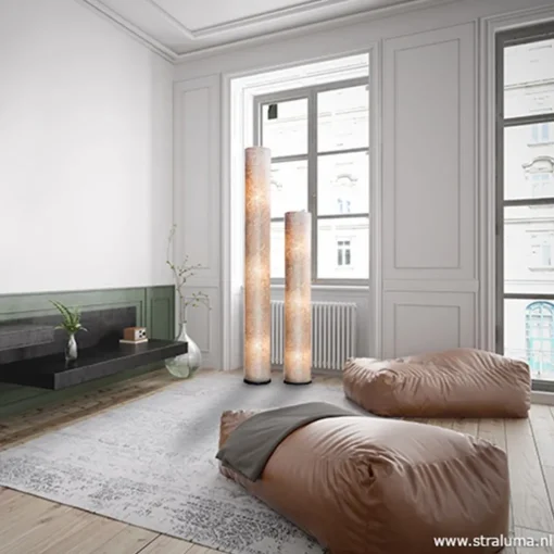 Straluma Vloerlamp cilinder capiz schelpen 200 cm> Vloerlampen|Schelpenlampen