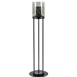 Straluma Vloerlamp cilinder mat zwart met smoke glazen kap> Vloerlampen|Industriële Verlichting