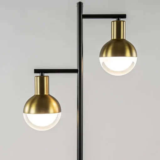 Straluma Vloerlamp Drop 2 zwart/matgoud> Vloerlampen|Retro Verlichting