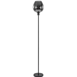 Straluma Vloerlamp Fantasy op stang zwart + smoke glas> Vloerlampen|Luxe Verlichting