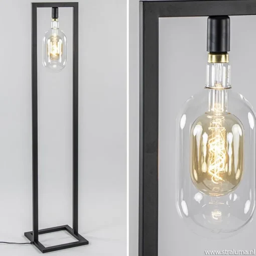 Straluma Vloerlamp frame zwart> Vloerlampen|Woonkamerlampen