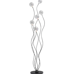 Straluma Vloerlamp Gio zwart + bolglas helder> Vloerlampen|LED Vloerlampen