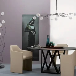 Straluma Vloerlamp Gio zwart + bolglas helder><noscript><img width=