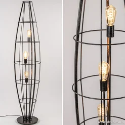 Straluma Vloerlamp Havana Grande antiek zwart> Woonkamerlampen|Halverlichting
