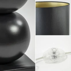 Straluma Vloerlamp hotel chic zwart met kap zwart/goud></noscript> Schemerlampen|Woonkamerlampen