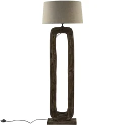 Straluma Vloerlamp Kelafo hout chocolade bruin exclusief kap></noscript> Vloerlampen|Lampenvoeten