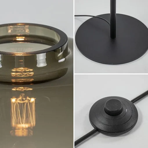 Straluma Vloerlamp Lett zwart/smoke glas> Vloerlampen|Design Verlichting