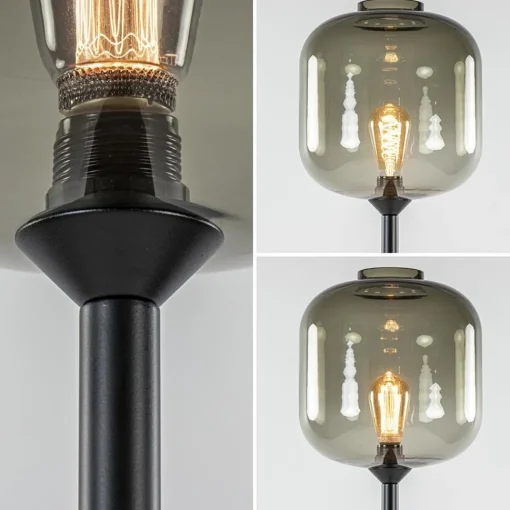 Straluma Vloerlamp Lett zwart/smoke glas> Vloerlampen|Design Verlichting