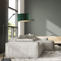 Straluma Vloerlamp Prestige Chic zwart/kap groen></noscript> Booglampen|Schemerlampen