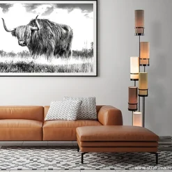 Straluma Vloerlamp Sixt 6l multicolor bruin></noscript> Woonkamerlampen|Slaapkamerlampen