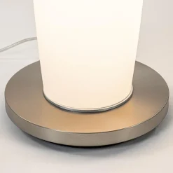 Straluma Vloerlamp Terra nikkel/wit glas dtw></noscript> Halverlichting|Vloerlampen