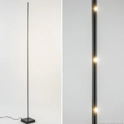 Straluma Vloerlamp Think pin zwart met pushdimmer> Vloerlampen|Woonkamerlampen