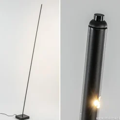 Straluma Vloerlamp Think pin zwart met pushdimmer></noscript> Vloerlampen|Woonkamerlampen