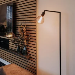 Straluma Vloerlamp Tube zwart basic met verstelbare pendel></noscript> Vloerlampen|Design Verlichting