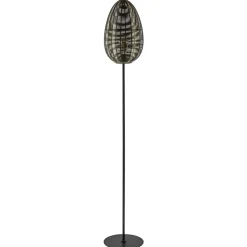 Straluma Vloerlamp Yaelle antiek brons met zwarte voet> Draadlampen|Light and Living