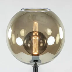 Straluma Vloerlamp zwart + smoke glas></noscript> Vloerlampen|Klassieke Verlichting
