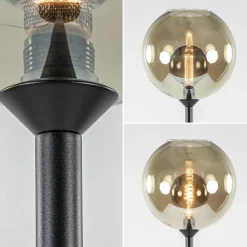 Straluma Vloerlamp zwart + smoke glas></noscript> Vloerlampen|Klassieke Verlichting