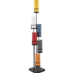 Straluma Vloerlamp zwart 6L multicolor rood> Slaapkamerlampen|Kantoorverlichting
