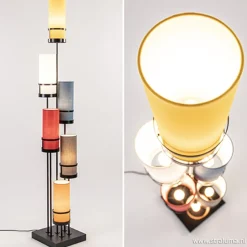 Straluma Vloerlamp zwart 6L multicolor rood> Slaapkamerlampen|Kantoorverlichting