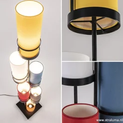 Straluma Vloerlamp zwart 6L multicolor rood></noscript> Slaapkamerlampen|Kantoorverlichting