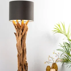 Straluma Vloerlamp/lampvoet Margret hout naturel excl kap></noscript> Vloerlampen|Lampenvoeten