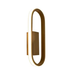 Straluma Wandlamp Anello ovaal matgoud 2700k dim.> Plafondlampen|Wandlampen